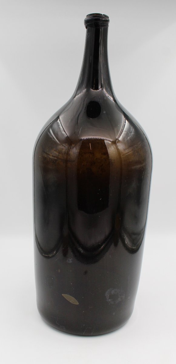 Large 18th-century Blown Glass Bottle, XXl Size, Height 58 Cm, Cellar Wine-photo-3