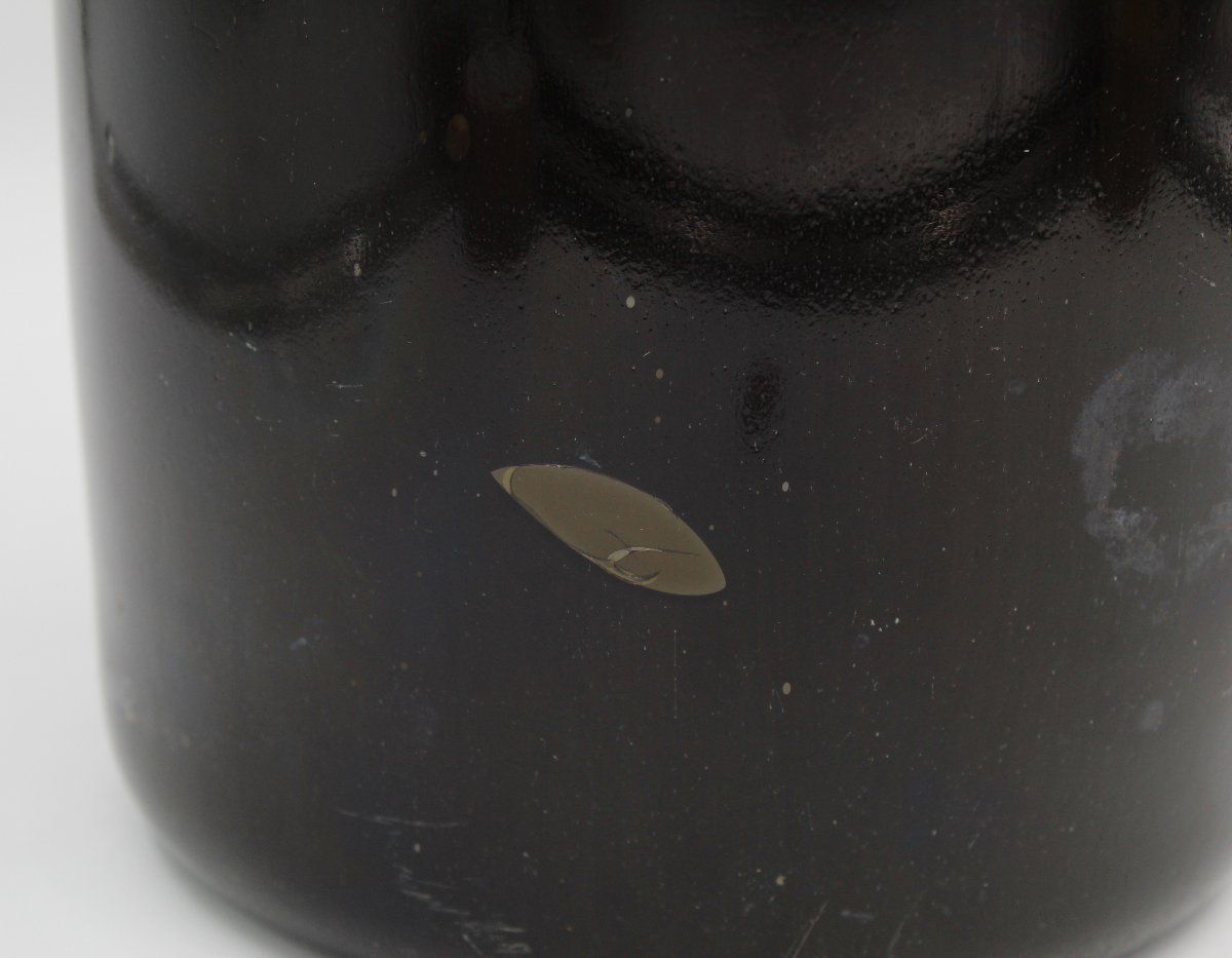 Large 18th-century Blown Glass Bottle, XXl Size, Height 58 Cm, Cellar Wine-photo-1