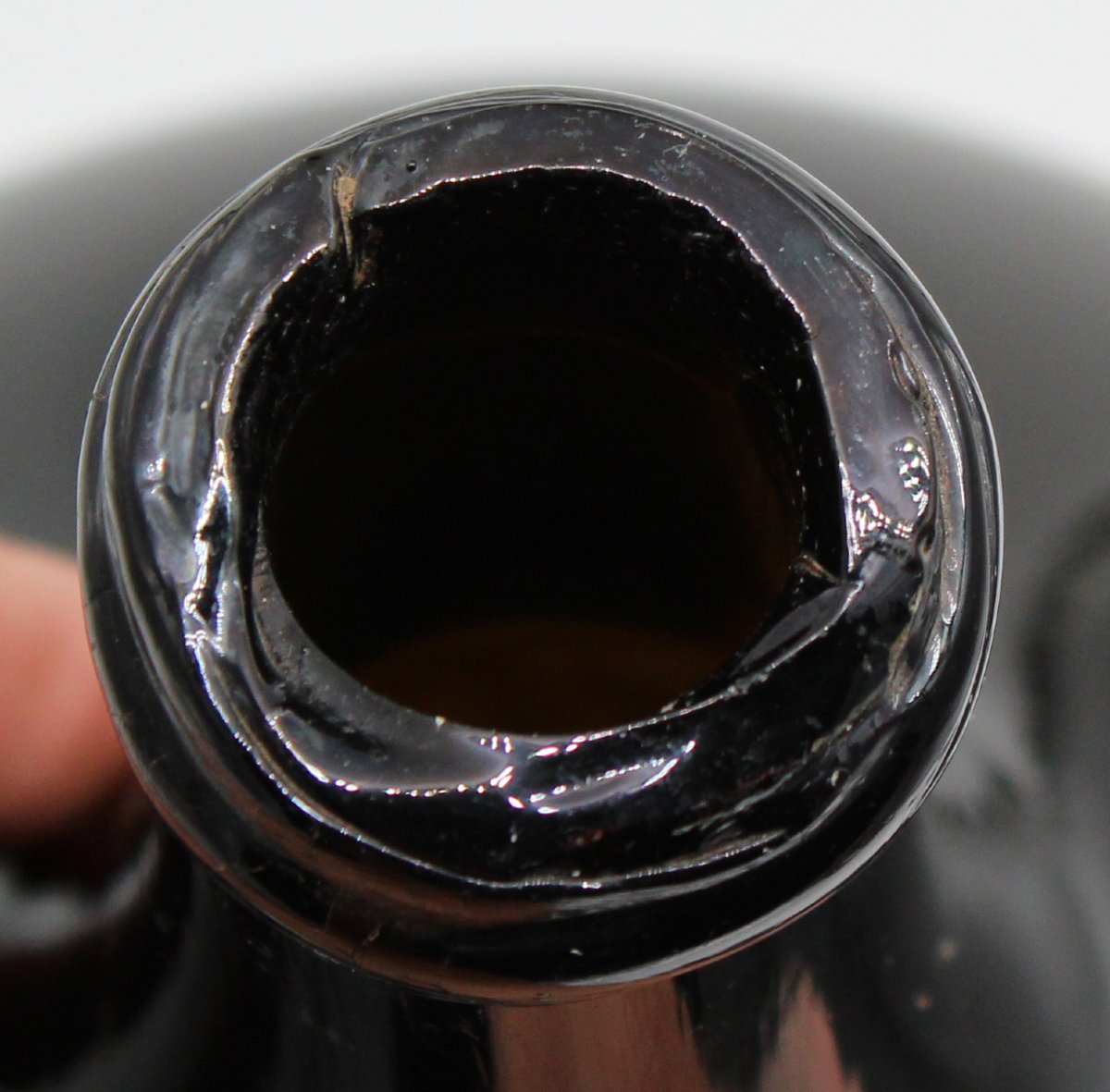 Large 18th-century Blown Glass Bottle, XXl Size, Height 58 Cm, Cellar Wine-photo-4
