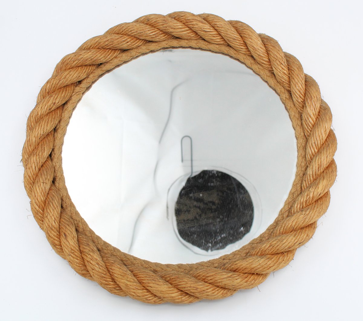 Audoux Minet Rope Mirror, 34 Cm, 20th-century Design-photo-2