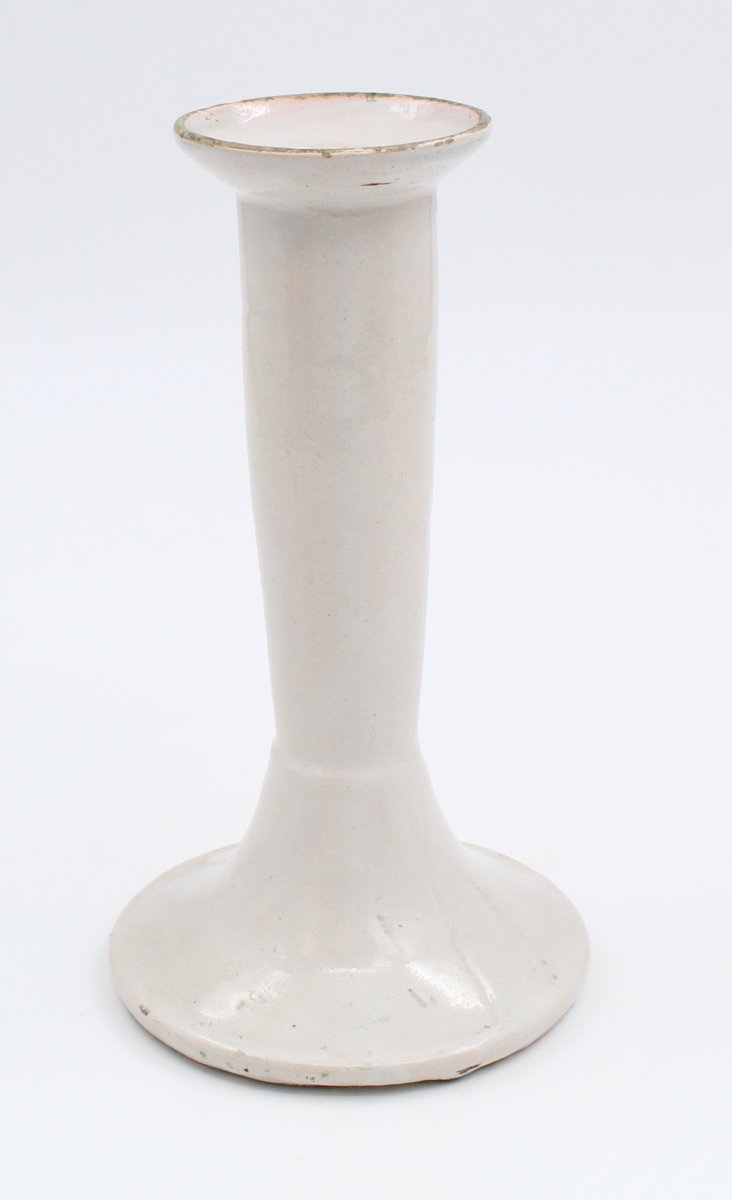 Moustiers Earthenware Candlestick / Oil Lamp Stand, 18th/19th Century-photo-2