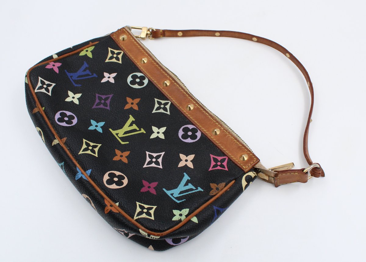 Louis Vuitton Clutch Bag, Black, Multicolored-photo-2
