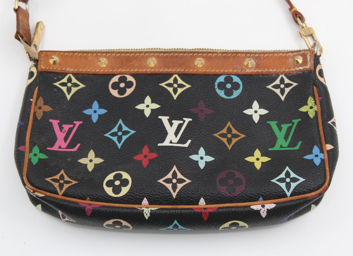 Louis Vuitton Clutch Bag, Black, Multicolored-photo-3