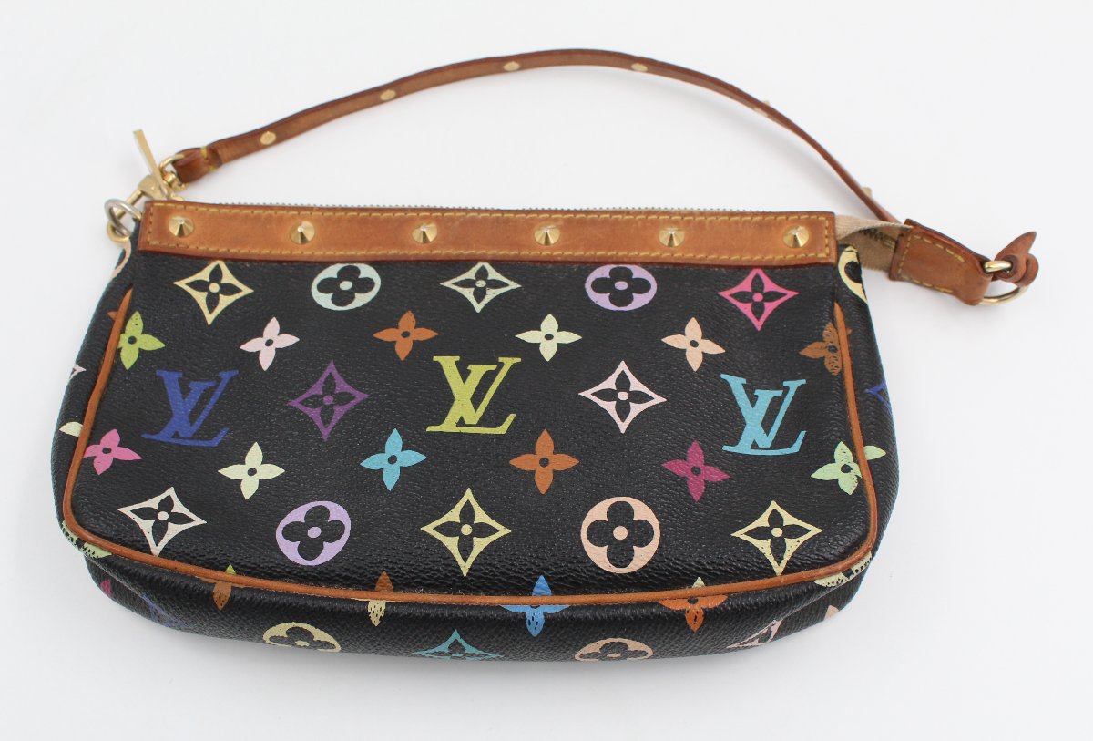 Louis Vuitton Clutch Bag, Black, Multicolored