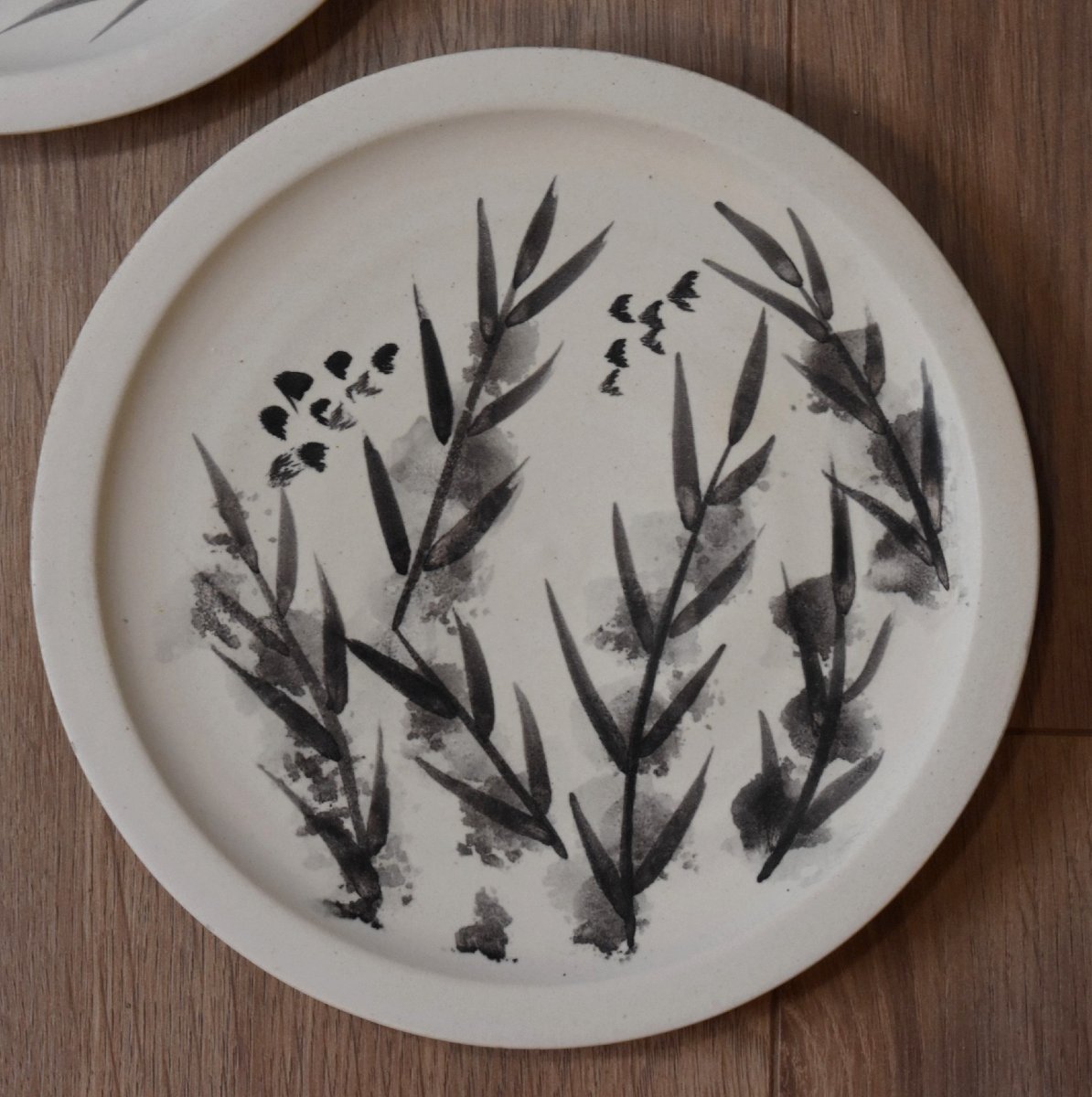 Madoura Workshop: Three Signed Ceramic Plates With Japanese-inspired Designs-photo-4