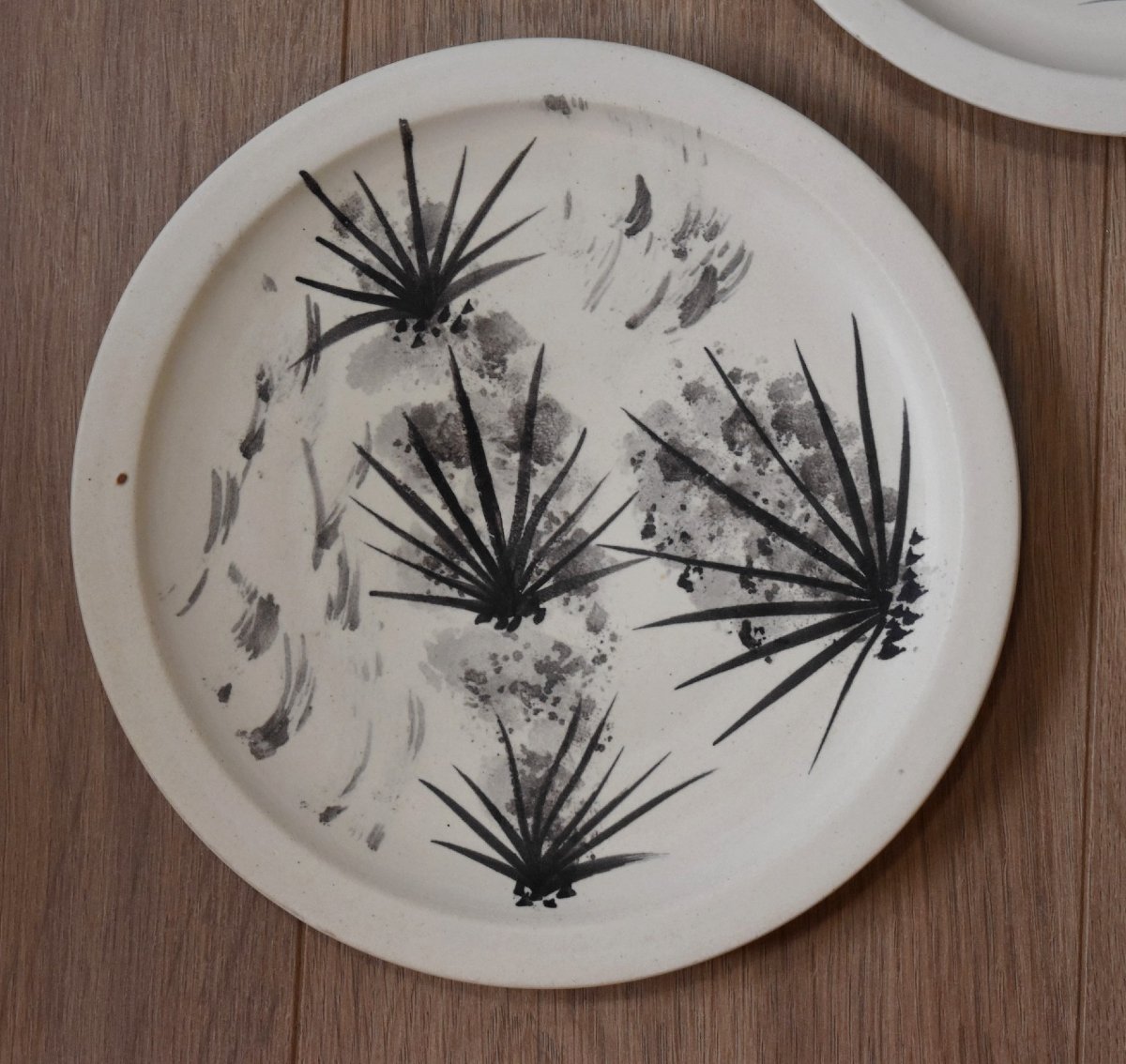 Madoura Workshop: Three Signed Ceramic Plates With Japanese-inspired Designs-photo-1