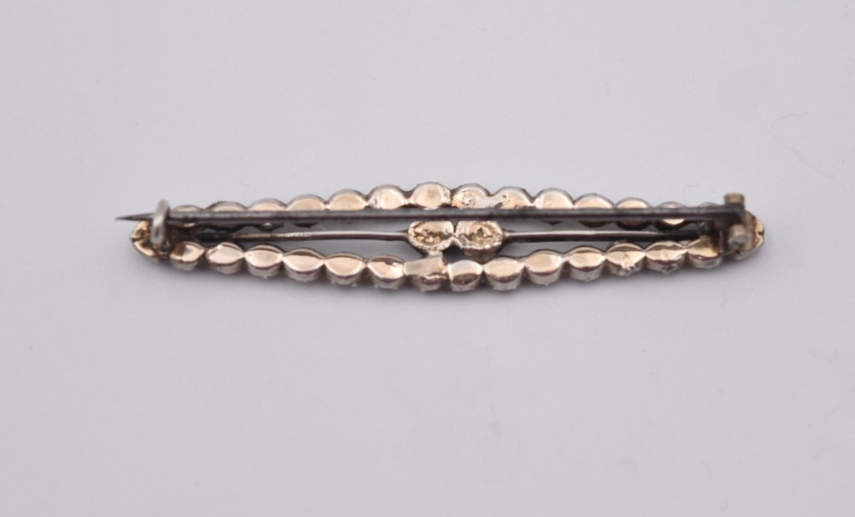 Antique Silver And Rose-cut Diamond Brooch, Traditional Arles Jewelry-photo-4