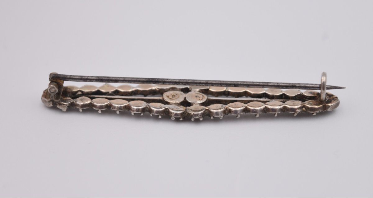 Antique Silver And Rose-cut Diamond Brooch, Traditional Arles Jewelry-photo-6