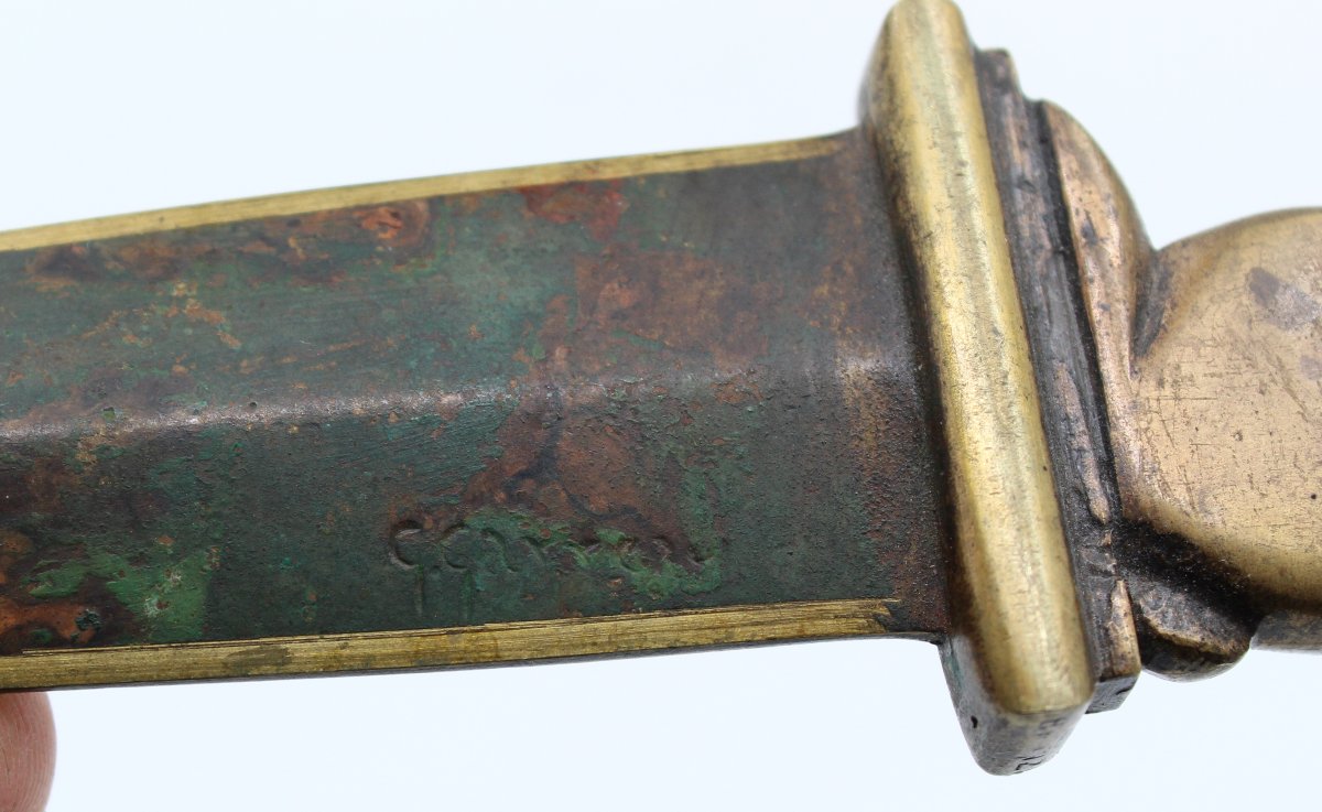 Bronze Letter Opener Signed By G. Garreau; Art Deco-era Letter Opener-photo-3