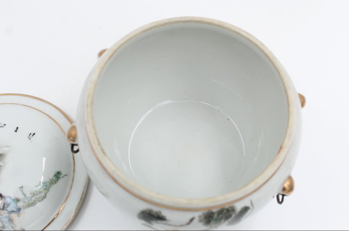 Kamcheng Covered Bowl, Chinese Porcelain, 19th Century-photo-2