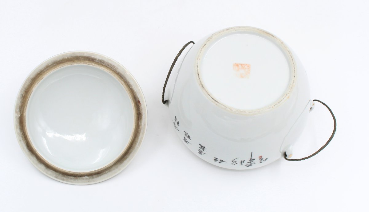 Kamcheng Covered Bowl, Chinese Porcelain, 19th Century-photo-4