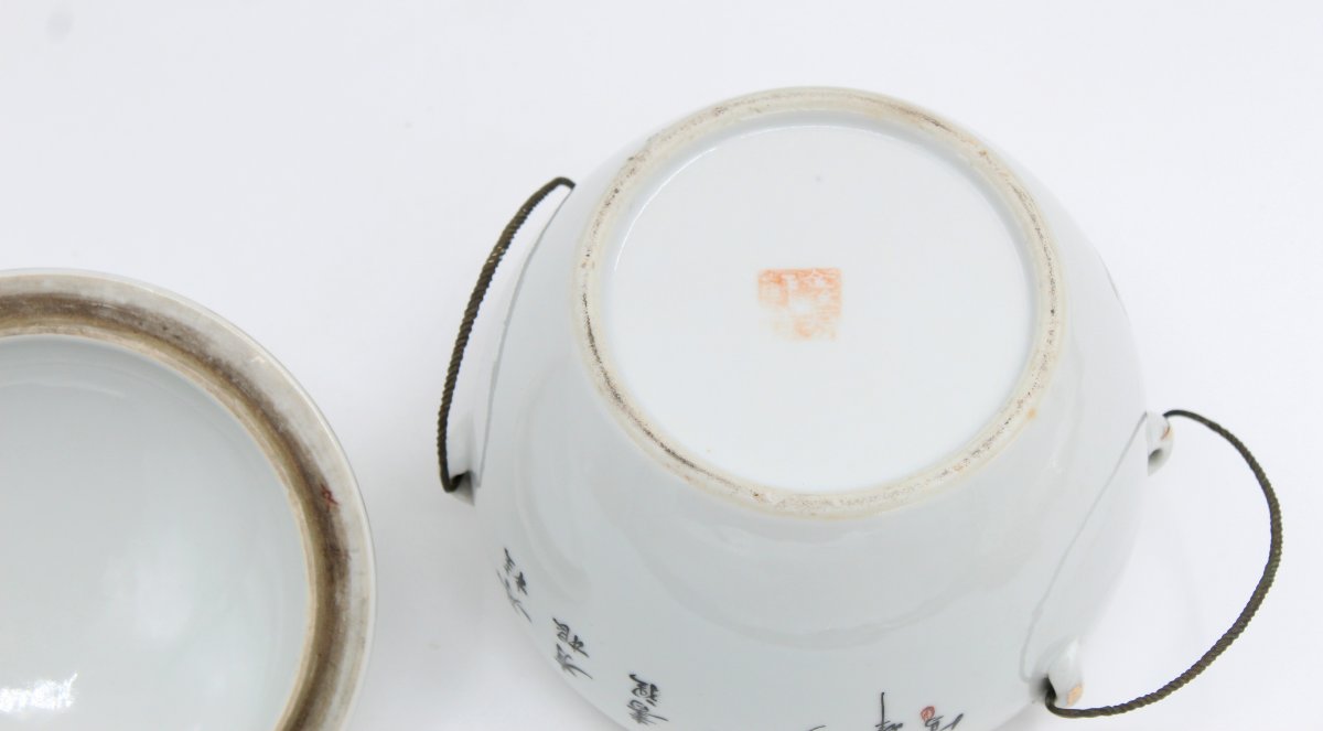 Kamcheng Covered Bowl, Chinese Porcelain, 19th Century-photo-5