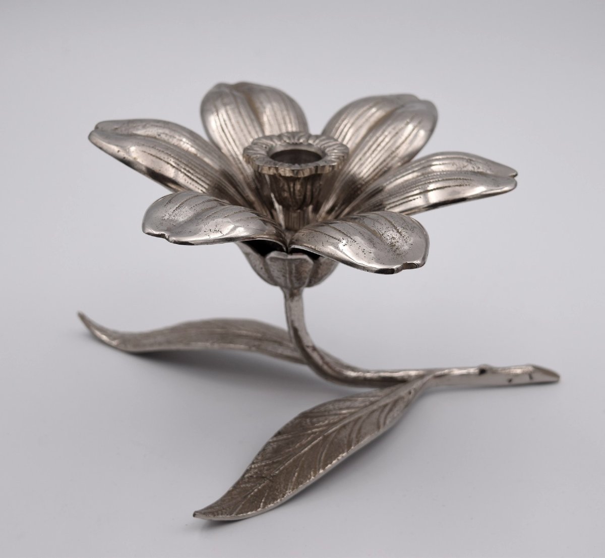 Vintage "party Flowers" Ashtray And Candleholder From The 1970s, S Agudo-style Flower Design-photo-2