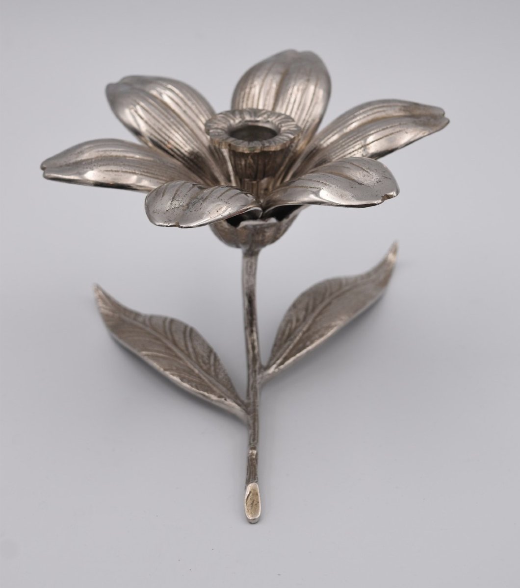 Vintage "party Flowers" Ashtray And Candleholder From The 1970s, S Agudo-style Flower Design-photo-3