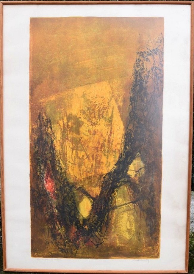 Lebadang (1921 2015) Paire De Grandes Lithographies épreuve d'Artiste-photo-3