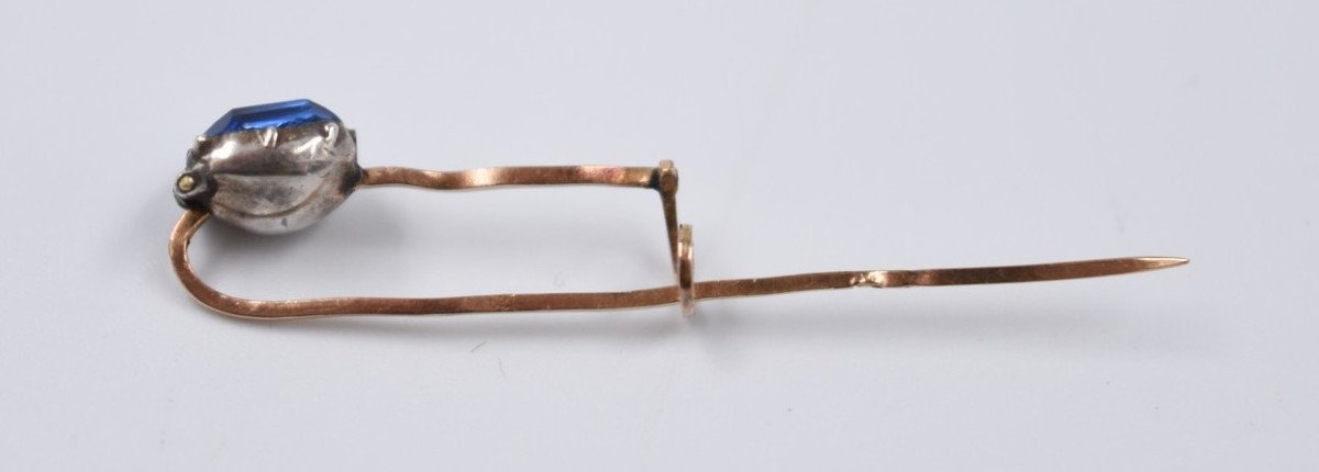 Gold Pin Early XIXth Century Hallmark Rooster Head 1798 1809-photo-3