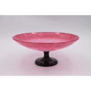 Schneider Le Verre Français: Cup On Piedouche In Pink And Plum Marmoreal Glass