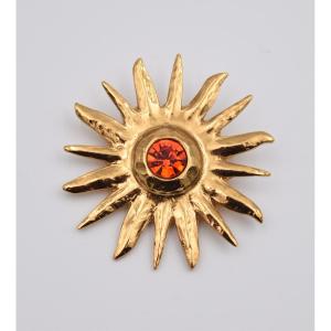 Broche Vintage Yves Saint Laurent Forme Soleil