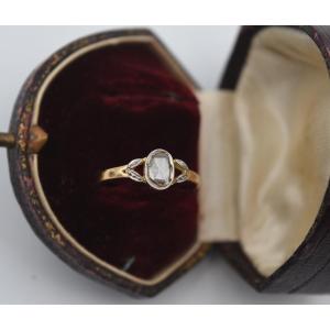 Ancienne Bague Solitaire Or Et Diamant Taille Rose Provence Arlésienne