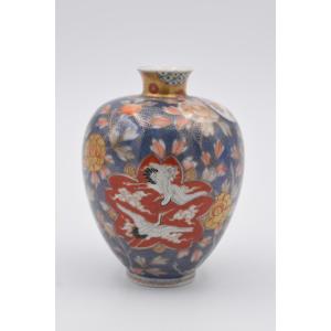 Vase En Porcelaine Japon Fukagawa Signé Début Du XXème Siècle