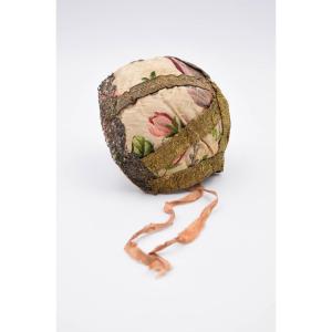 Child's Bonnet For Boy, Late 18th Century, Alsace, Silk, Brocaded 