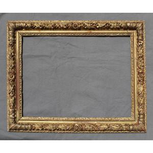 Cadre Ancien En Bois Sculpté Doré antique frame XVIII ÈME