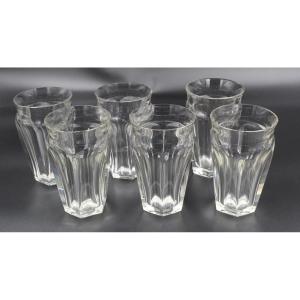 6 Verres à eau / chopes en cristal de Baccarat modèle Talleyrand H= 13 cm