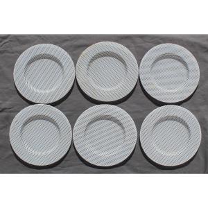 Christofle Pavilion 6 Perforated Plates In White Lacquered Metal