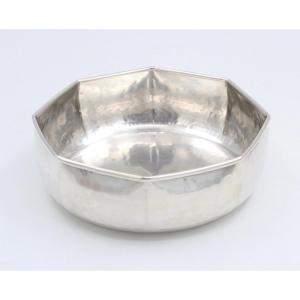 Christian Dior Hammered Silver-plated Metal Bowl And Signed