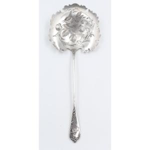 CUILLERE à FRAISE ARGENT MASSIF Minerve Oiseau Orf Alphonse Debain