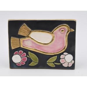 Mithé Espelt Box With Bird Design