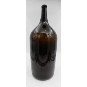 Large 18th-century Blown Glass Bottle, XXl Size, Height 58 Cm, Cellar Wine