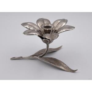 Vintage "party Flowers" Ashtray And Candleholder From The 1970s, S Agudo-style Flower Design