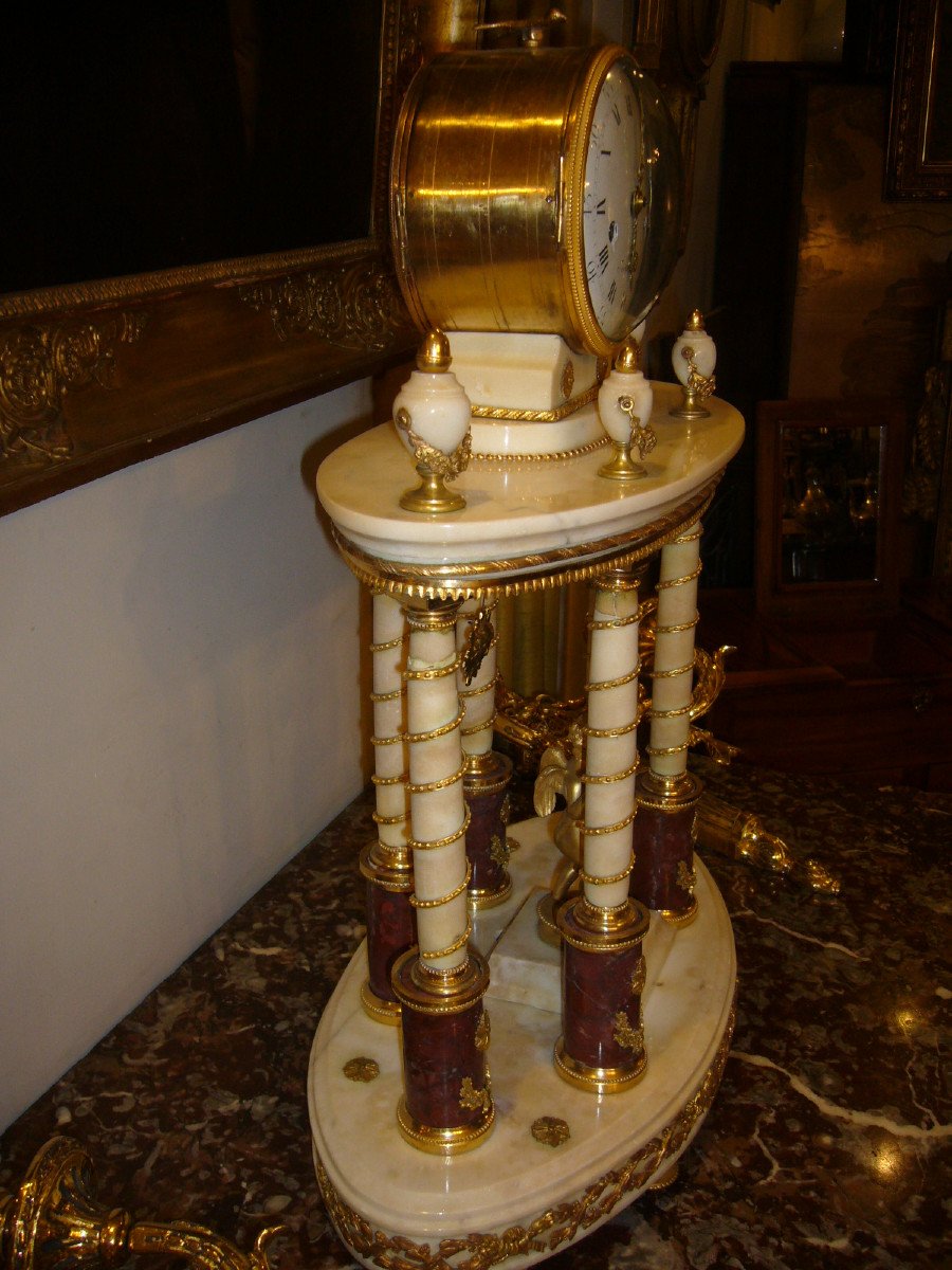 Pendule Portique Louis XVI-photo-4