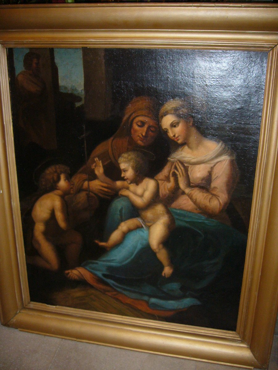 Ecole Italienne Madone D Après Raphael-photo-2