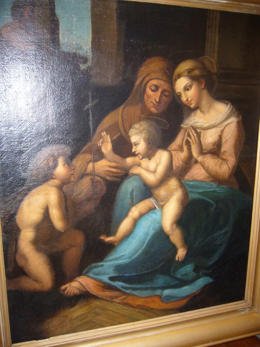 Ecole Italienne Madone D Après Raphael-photo-2