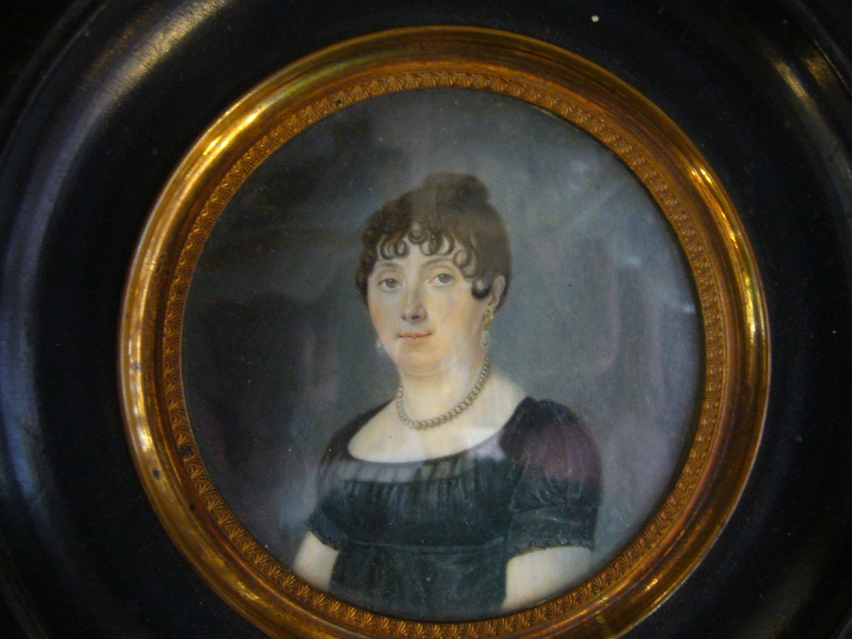 Miniature Portrait Woman XIXth Century