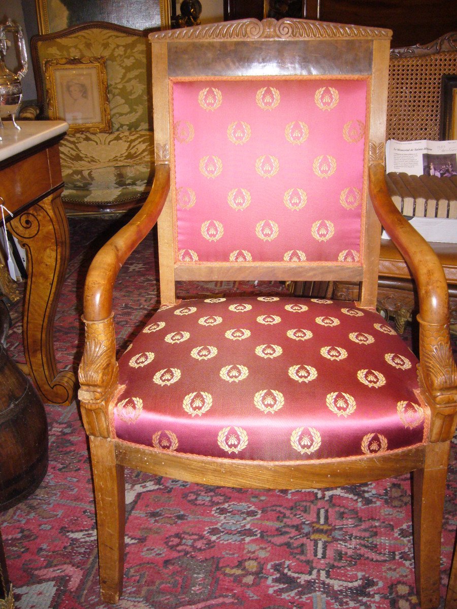 Pair Of Empire Dolphin Armchairs-photo-2