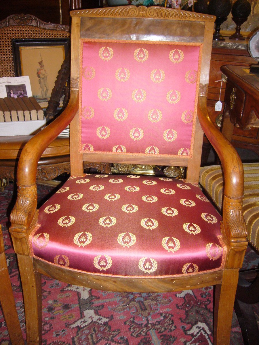 Pair Of Empire Dolphin Armchairs-photo-3