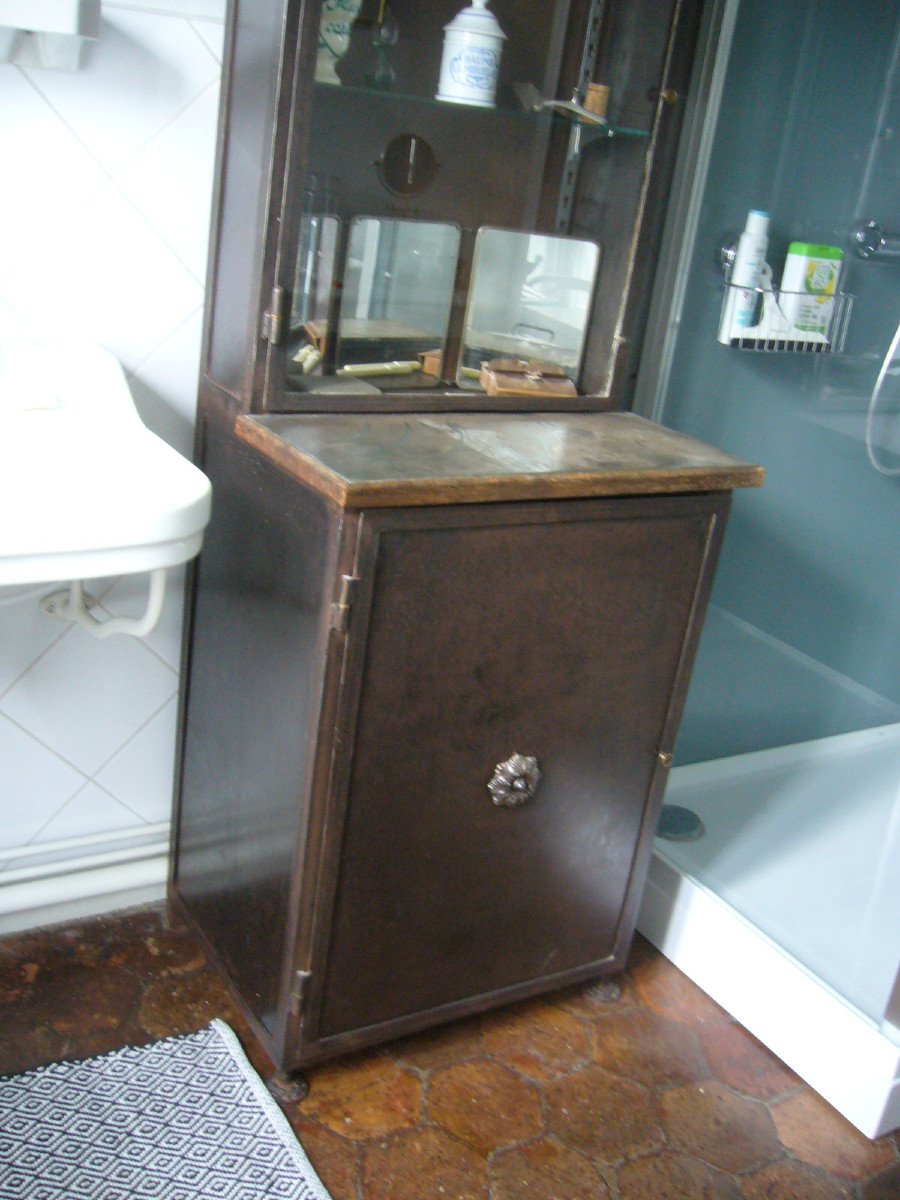 Paire D Armoires De Pharmacie En Acier -photo-2
