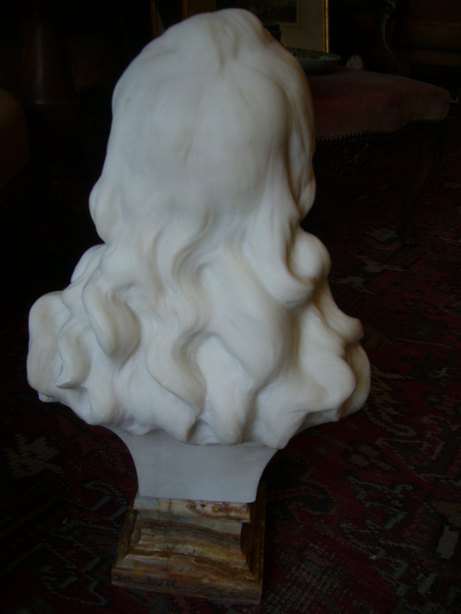 Buste d enfant en marbre par CARLIER-photo-4