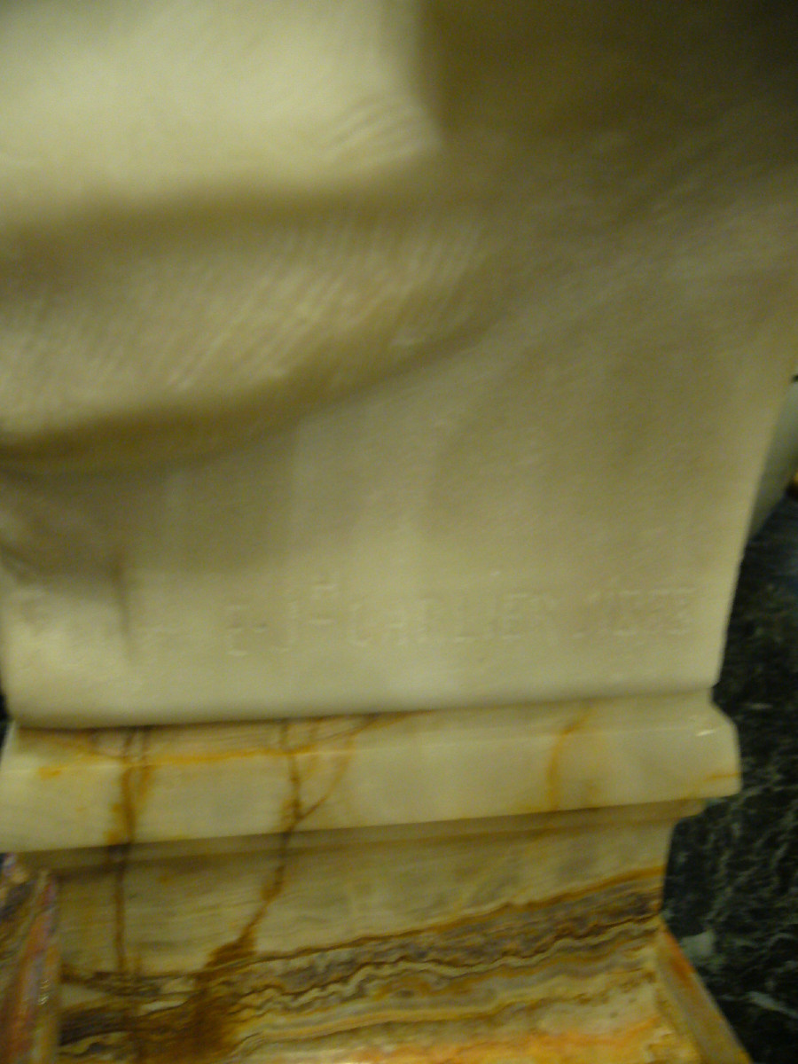 Buste d enfant en marbre par CARLIER-photo-8