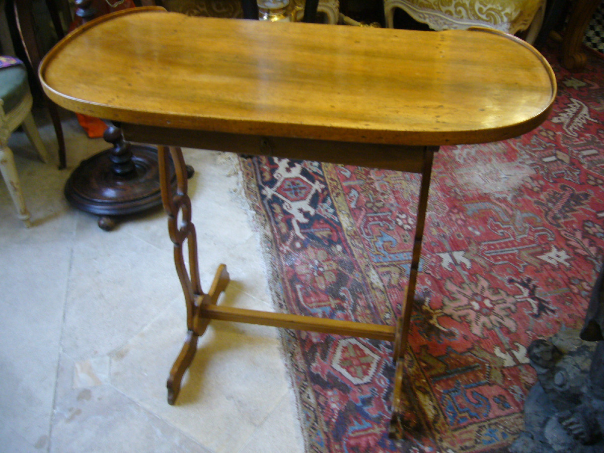 Kidney-shaped Louis XVI Coffee Table-photo-4