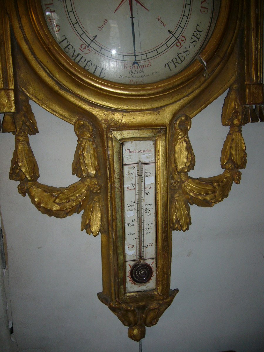 Baromètre-thermomètre Louis XVI-photo-4