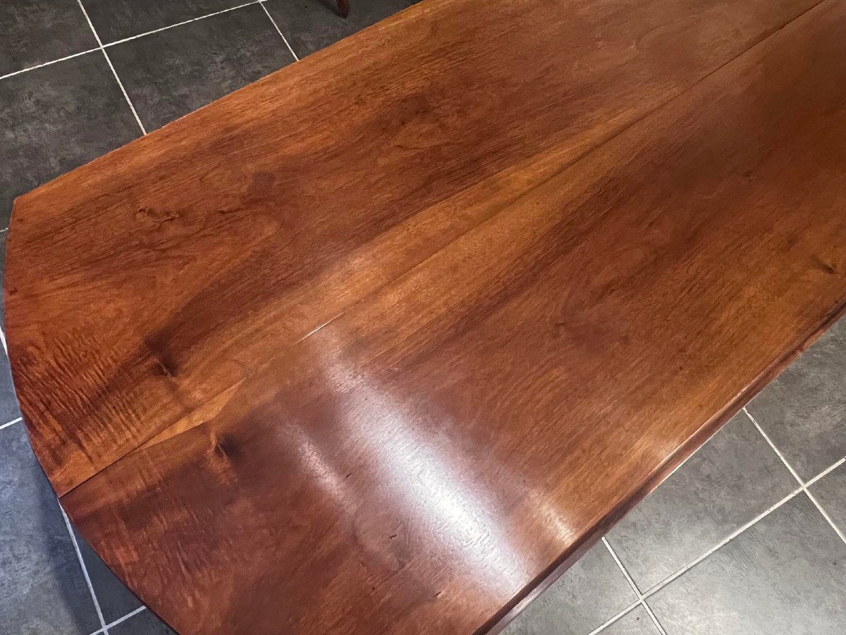Solid Walnut Shuttered Table Or Dining Room Table-photo-4