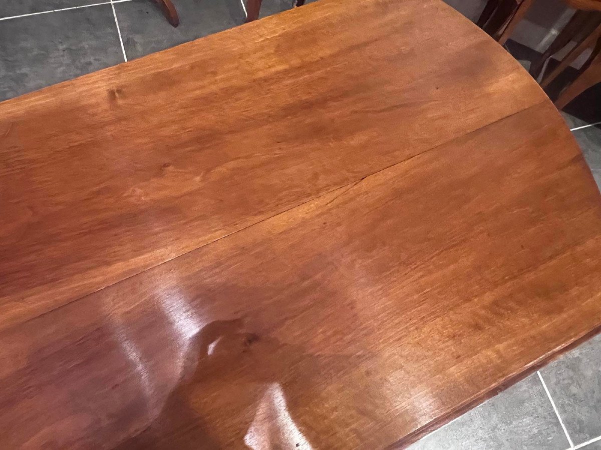 Solid Walnut Shuttered Table Or Dining Room Table-photo-1