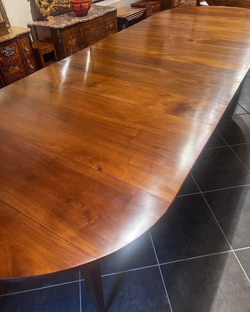 Solid Walnut Shuttered Table Or Dining Room Table-photo-2