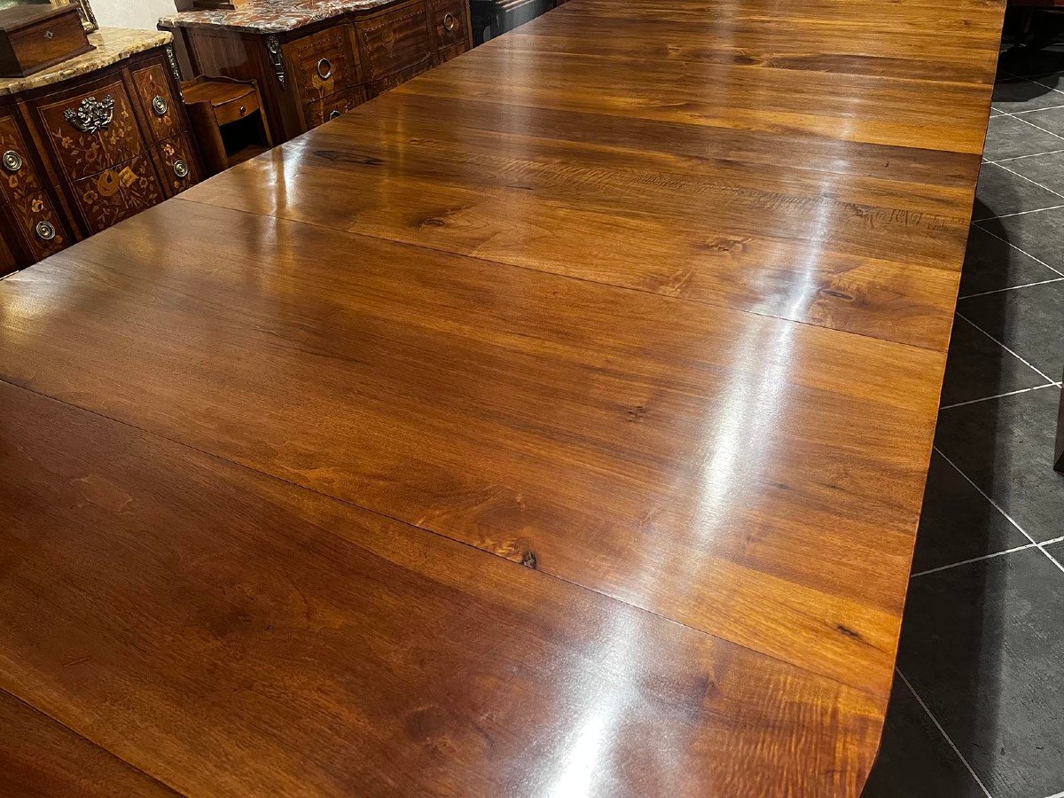 Solid Walnut Shuttered Table Or Dining Room Table-photo-5