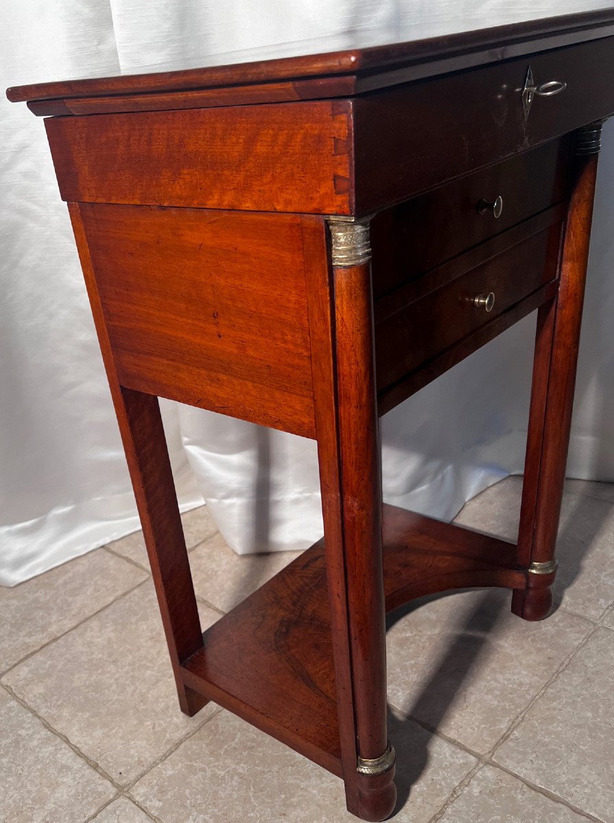 Travailleuse Napoleon III, Table de Chevet, Coiffeuse ou Table d'appoint. (EN STOCK)-photo-2
