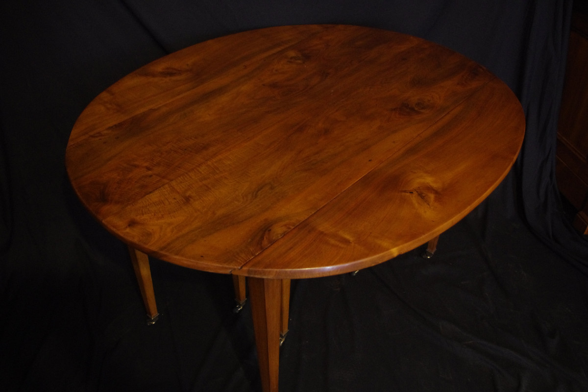 TABLE A VOLETS EN NOYER MASSIF-photo-2